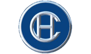 A circular blue logo with a silver outline featuring the letters "C" and "H" interlocked in the center.